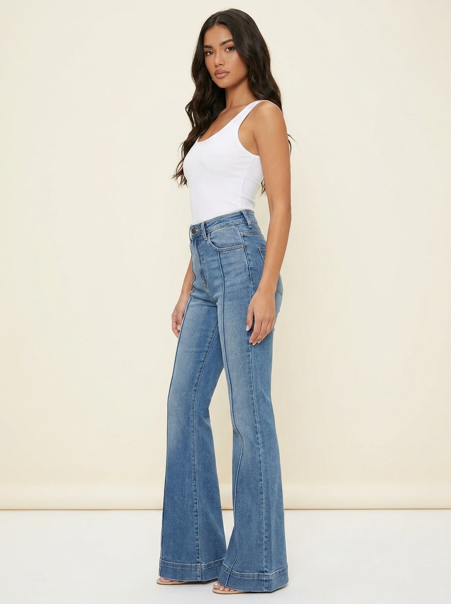 High Waist Flare Jeans - view 2