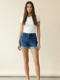 RISEN Slouchy Cuffed Shorts — Front