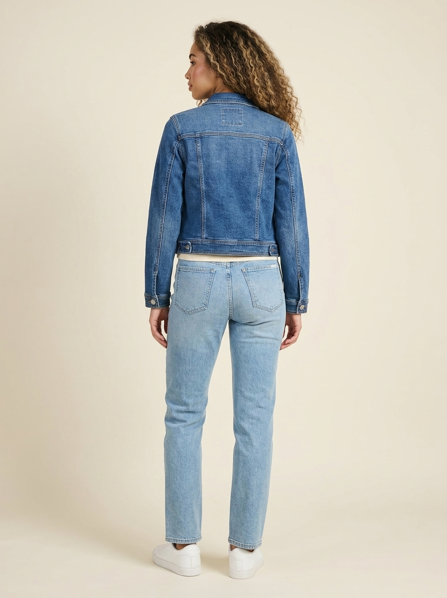 RISEN Fitted Denim Jacket - Back