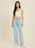 Slouchy Wide Leg Jeans - Front