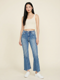 High Rise Ankle Flare Jeans - Front