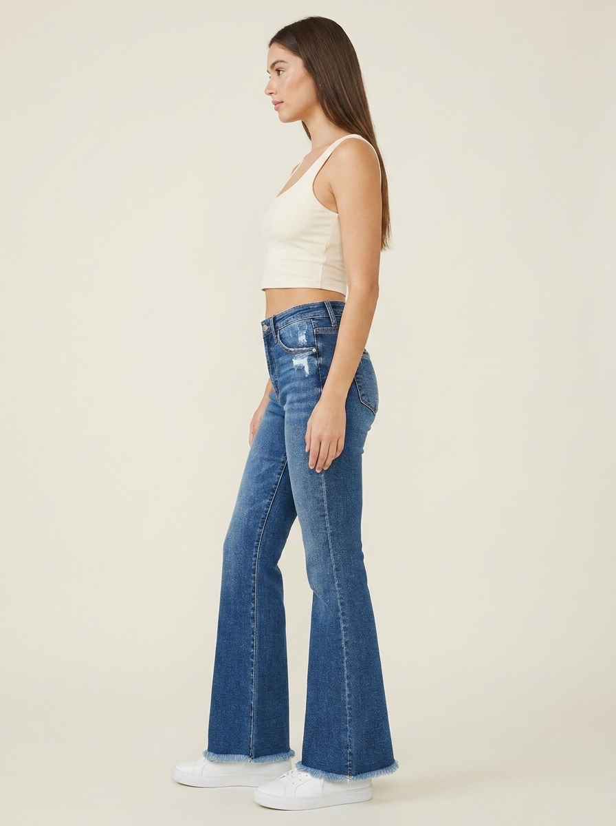High Rise Flare Jeans Dark view 2