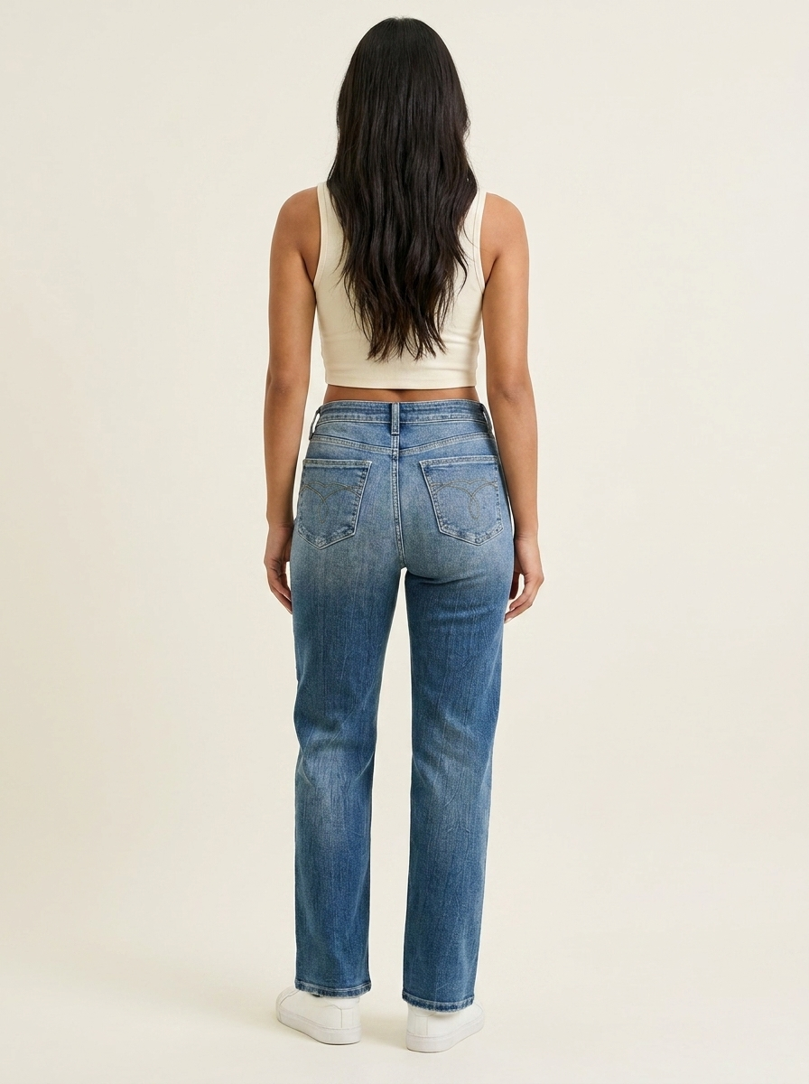 90s Mid Rise Straight Jeans MD view 3