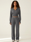 Zip-Up Hoodie Set Dark Gray front