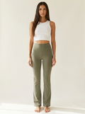 Flare Pocket Leggings Moss front