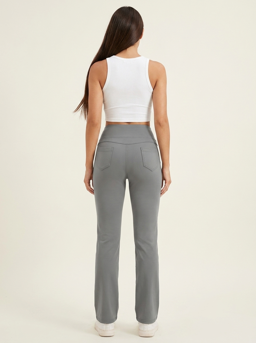 Pocket Active Pants Gray back