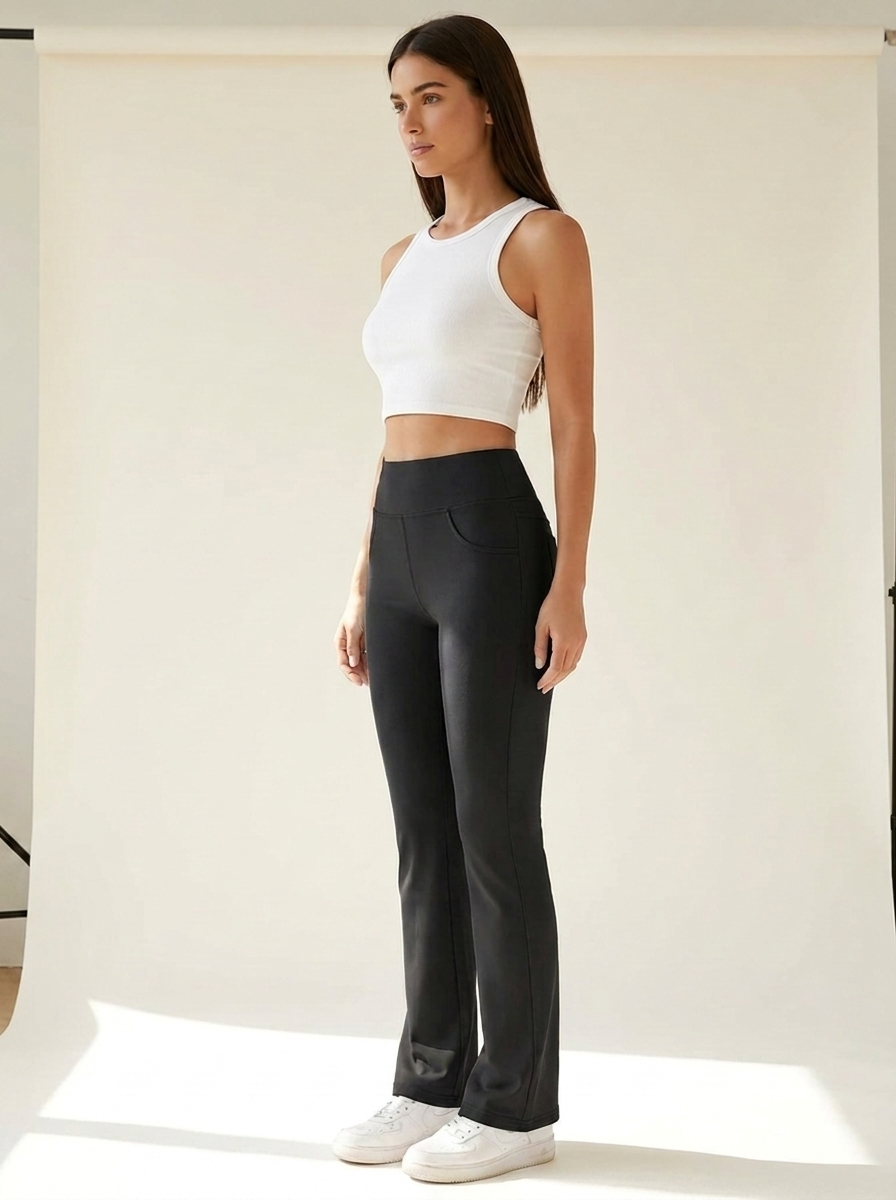 Pocket Active Pants Black side