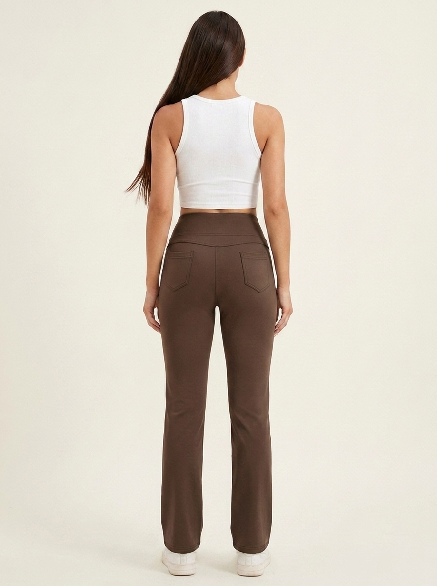 Pocket Active Pants Brown back
