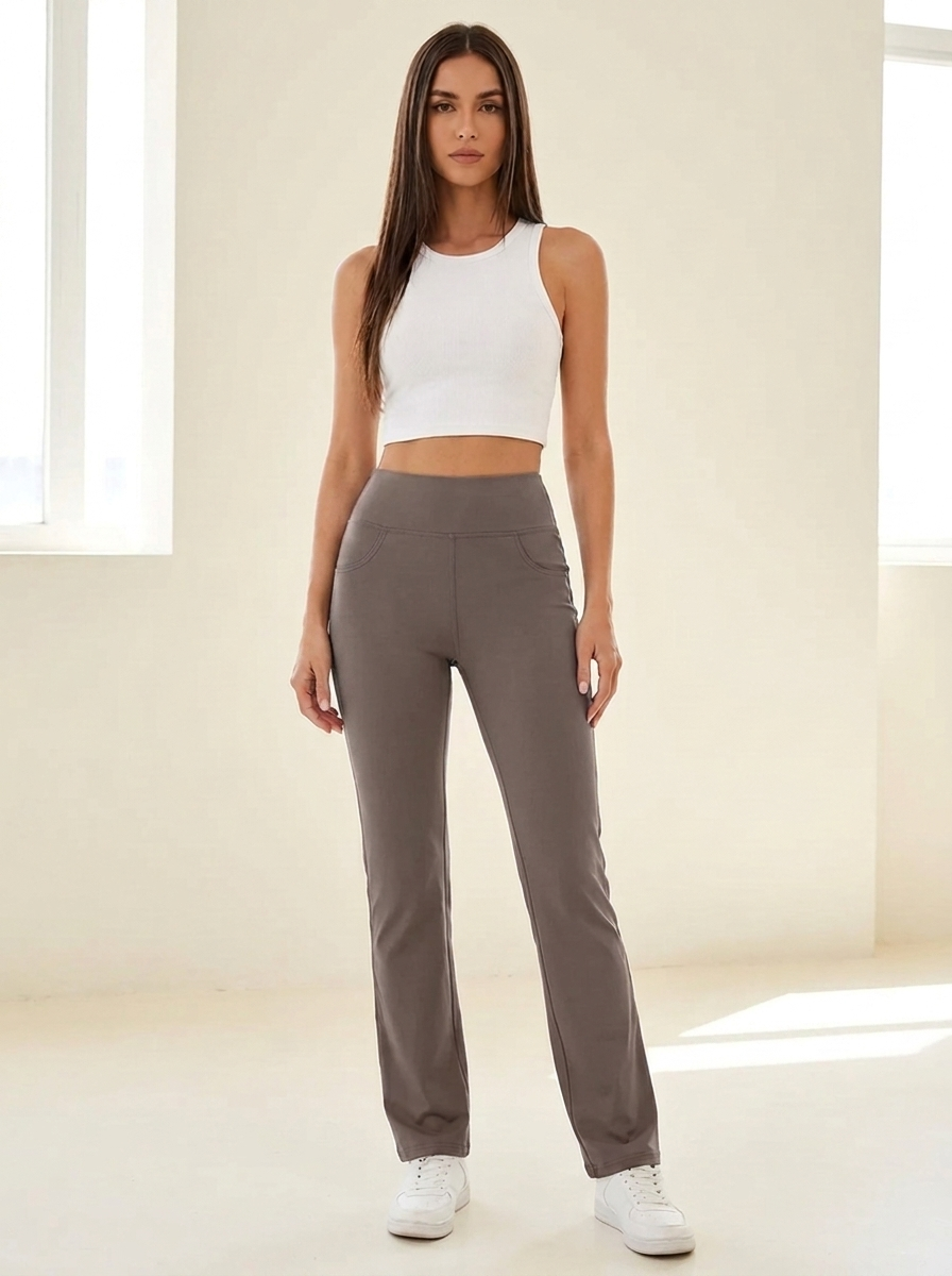 Pocket Active Pants Camel front