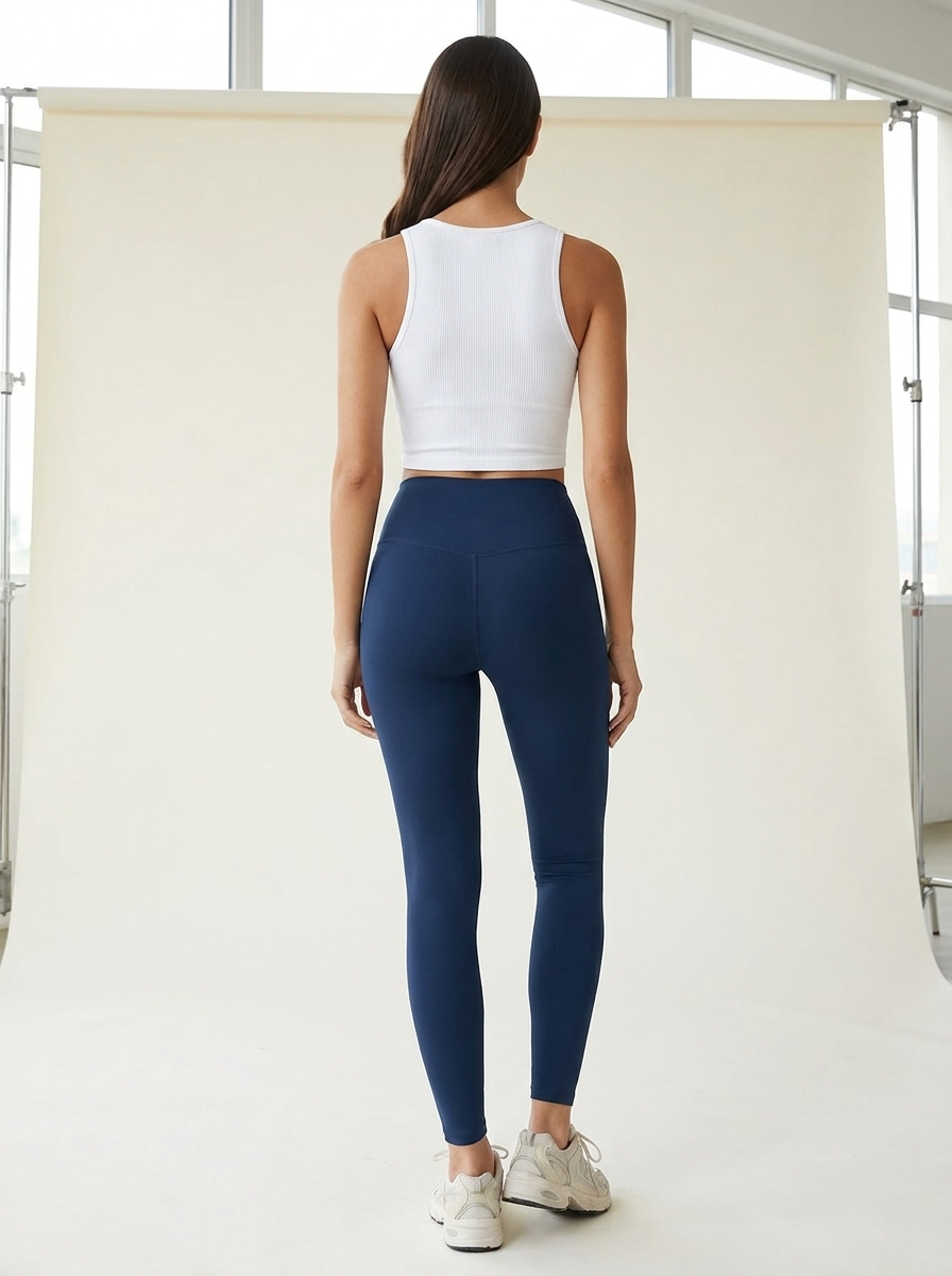 Skinny Active Pants Dark Blue back