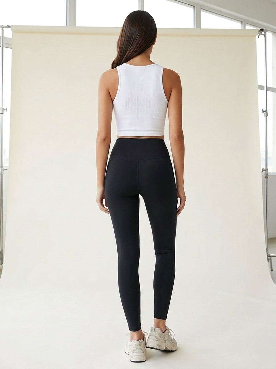 Skinny Active Pants Black back