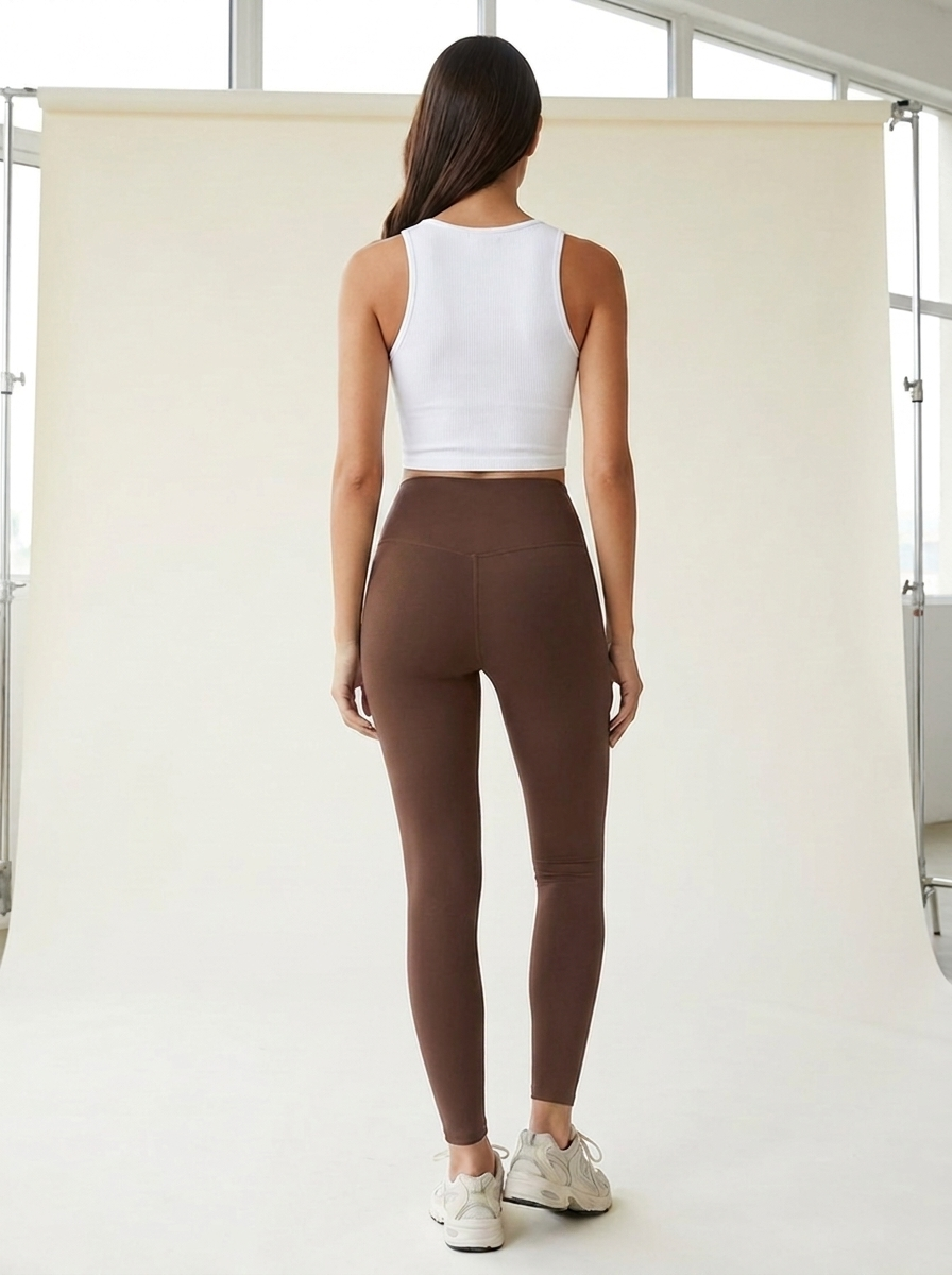 Skinny Active Pants Mocha back