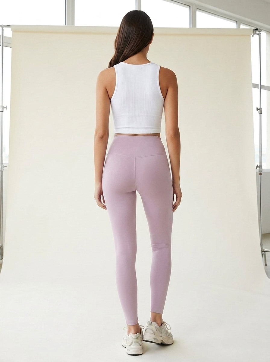 Skinny Active Pants Blush Pink back