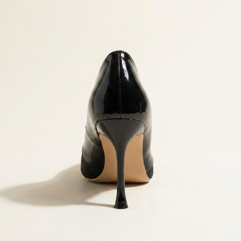 CleanGirlStore Point Toe Stiletto Pumps - Black - Back