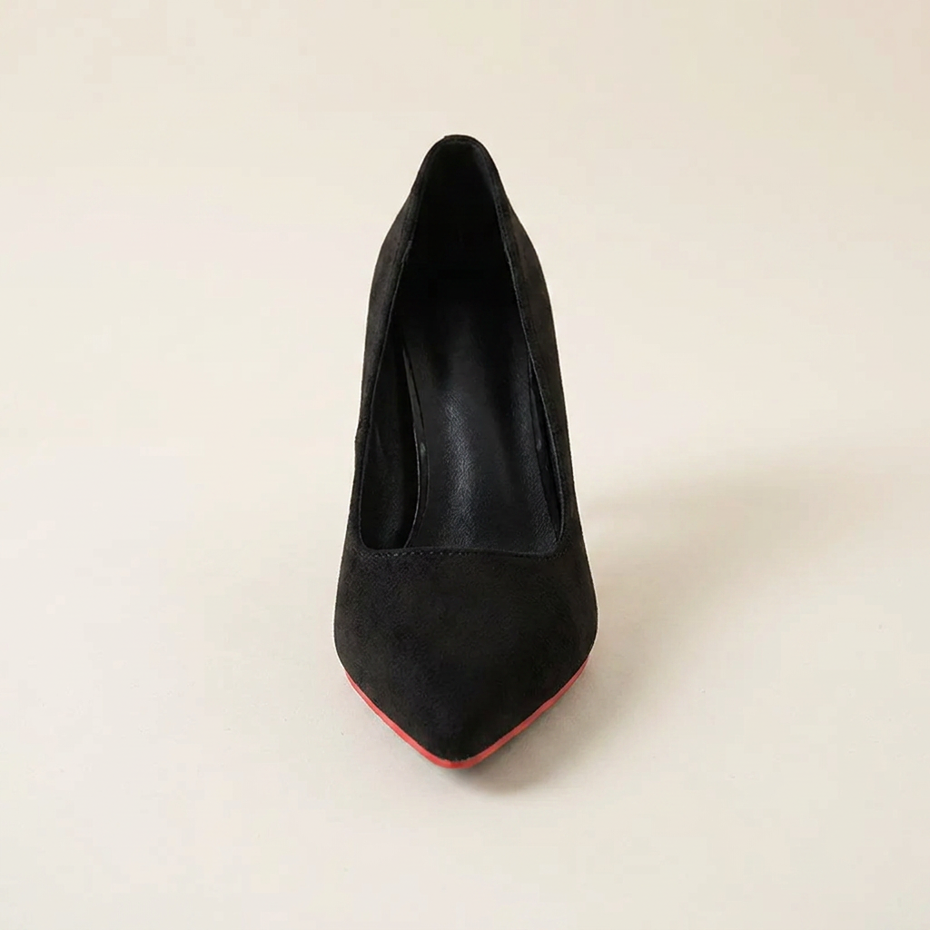 CleanGirlStore Point Toe Stiletto Pumps 1 - Black - Single Front
