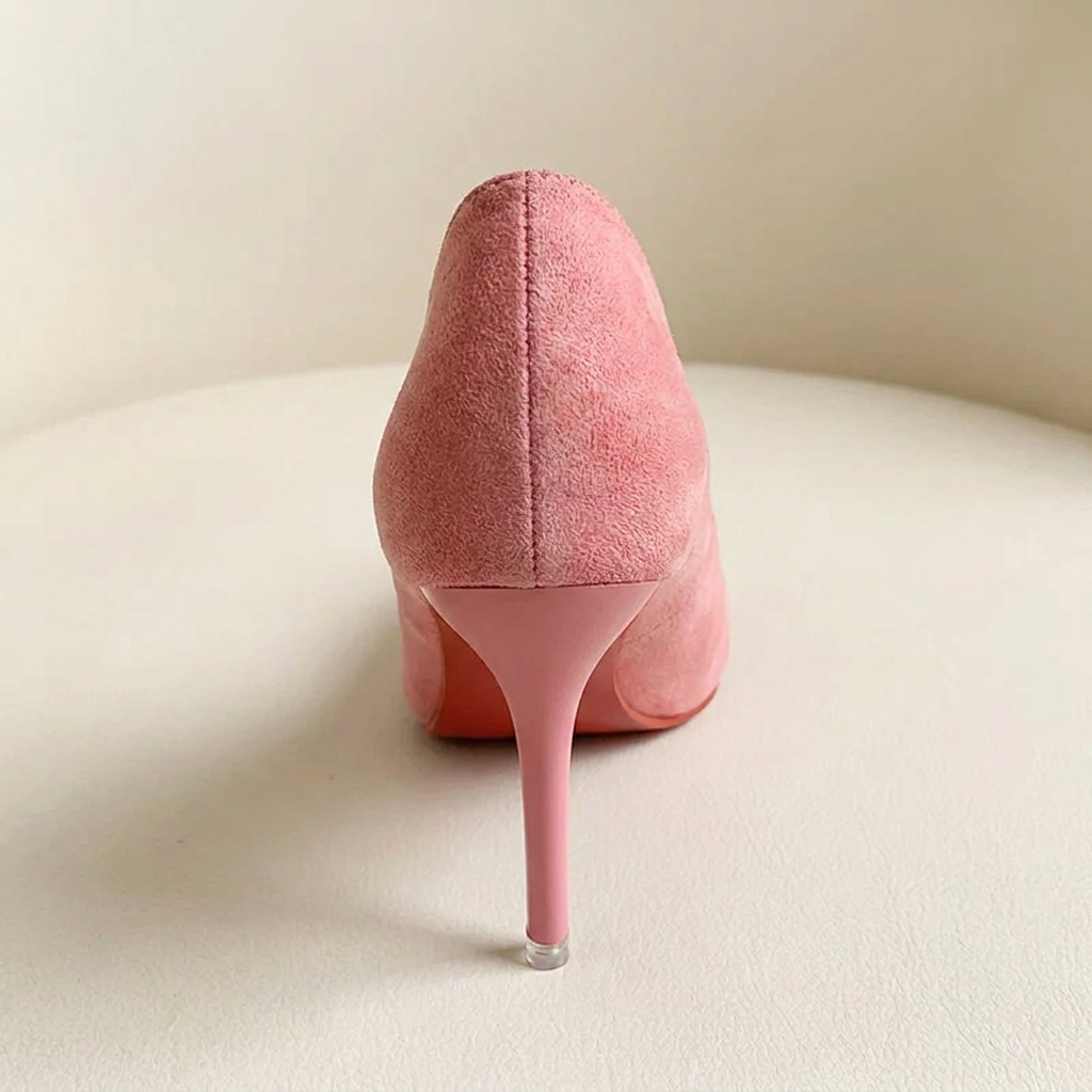 CleanGirlStore Point Toe Stiletto Pumps 1 - Pink - Back