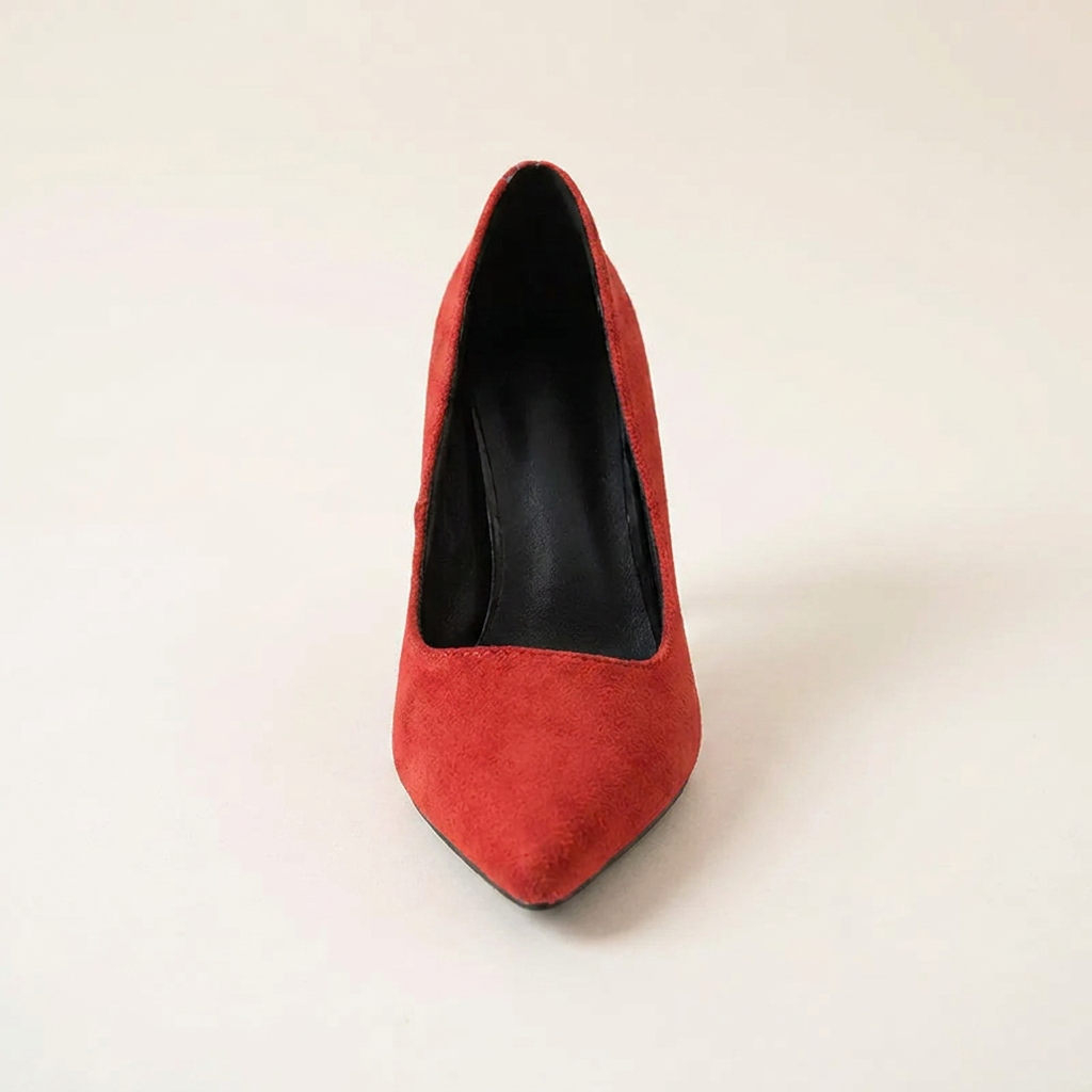 CleanGirlStore Point Toe Stiletto Pumps 1 - Red - Single Front