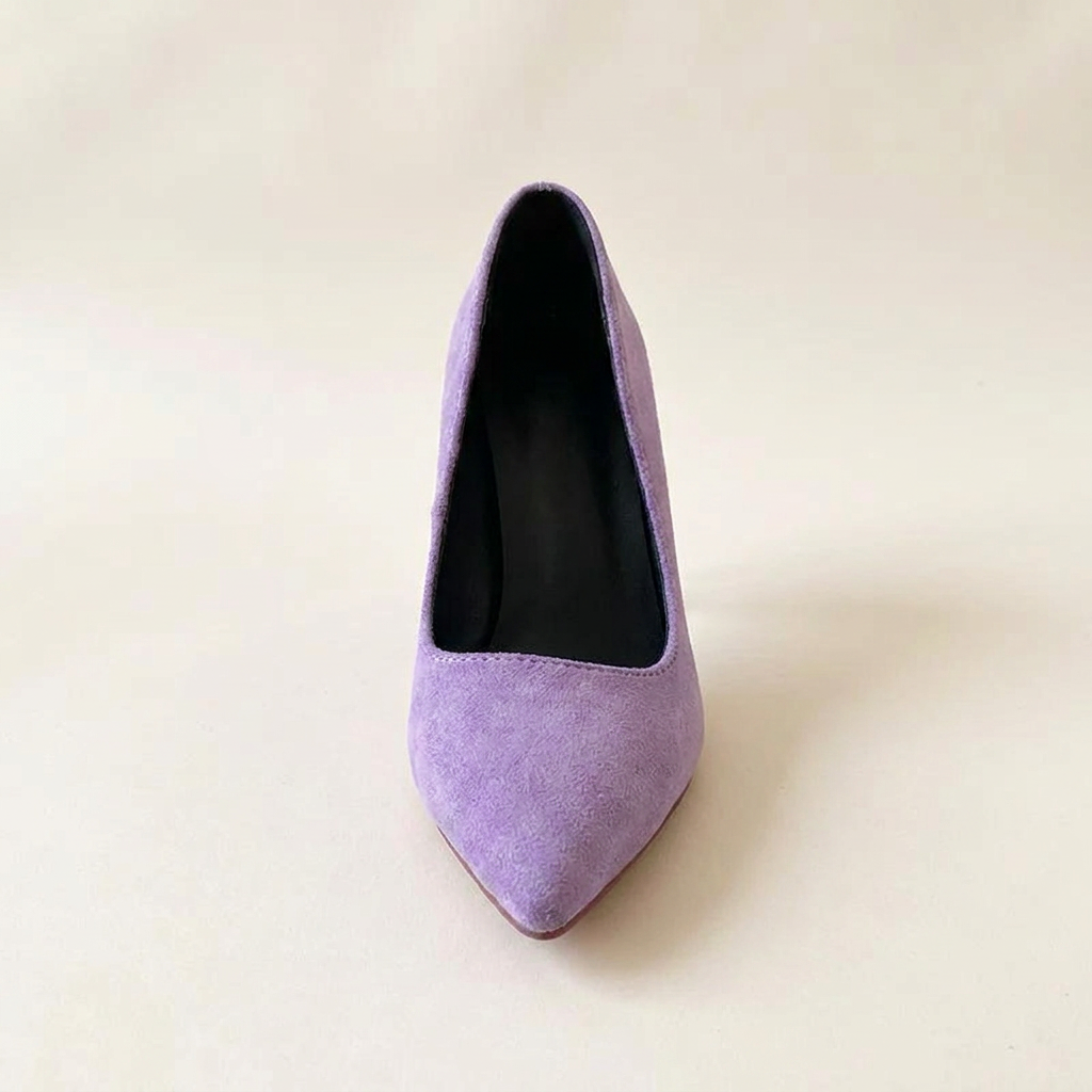 CleanGirlStore Point Toe Stiletto Pumps 1 - Lilac - Single Front