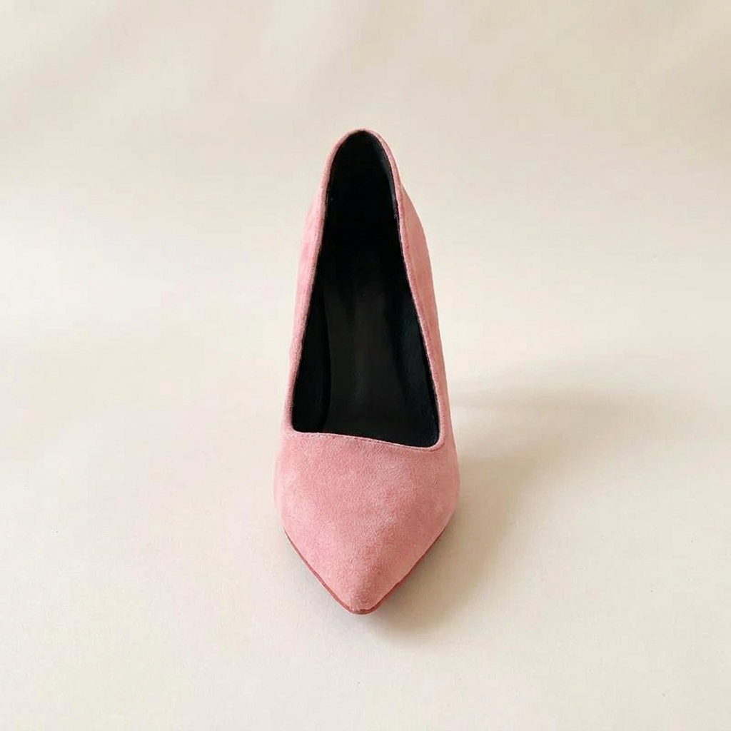 CleanGirlStore Point Toe Stiletto Pumps 1 - Pink - Single Front