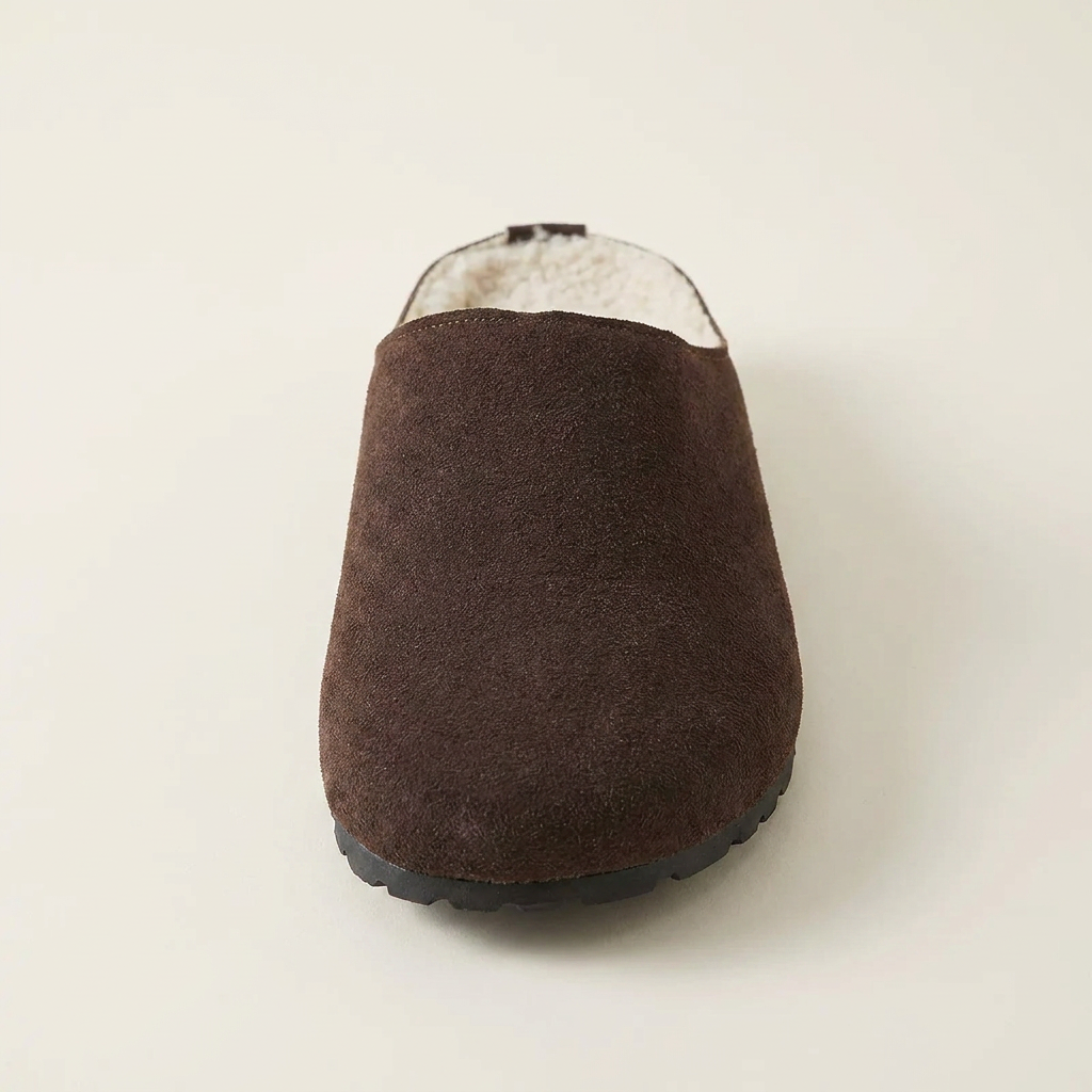 CleanGirlStore Round Toe Flats Slippers - Brown - Single Front