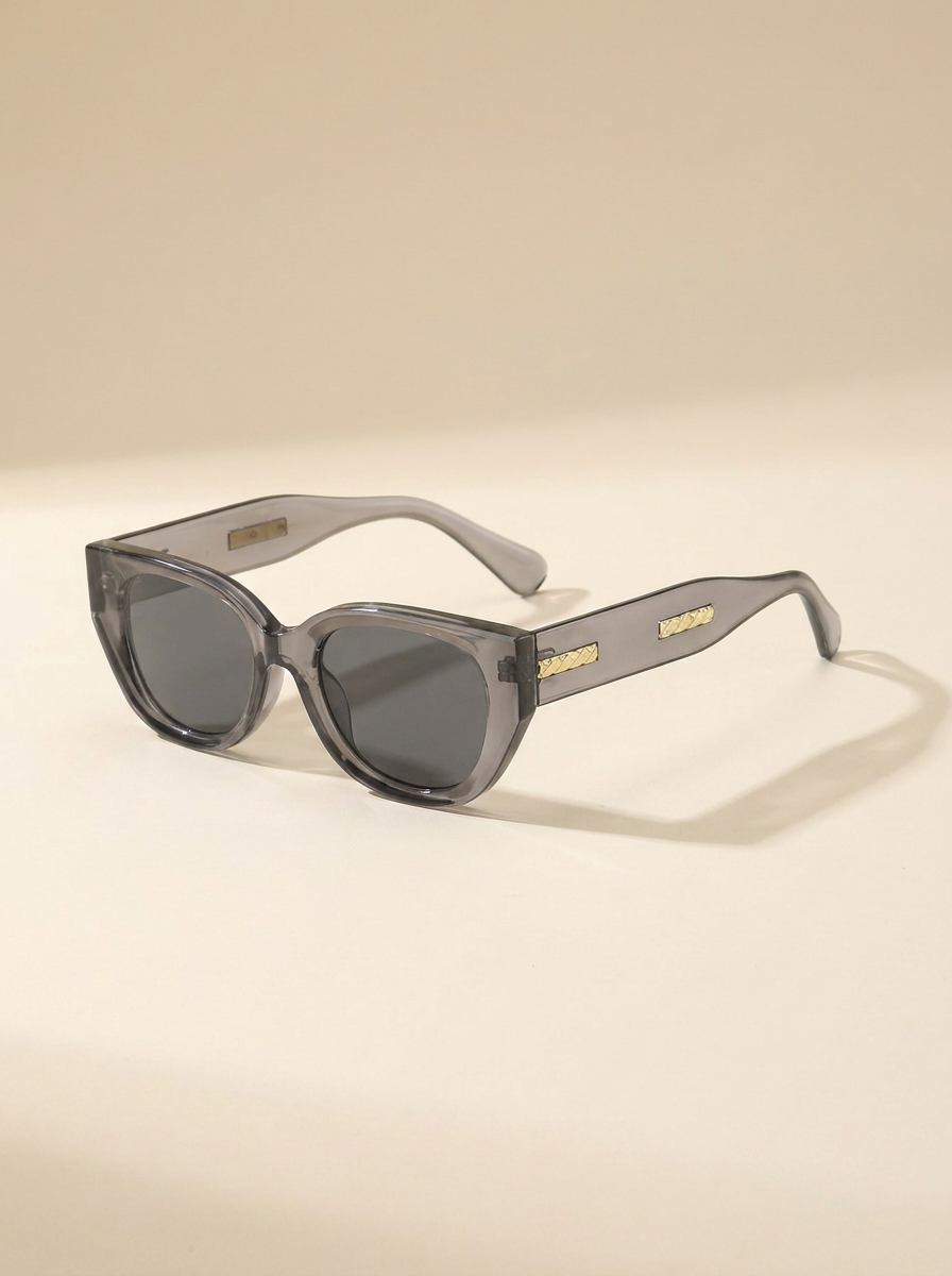 CleanGirlStore Slim Cat-Eye Sunglasses - Gray