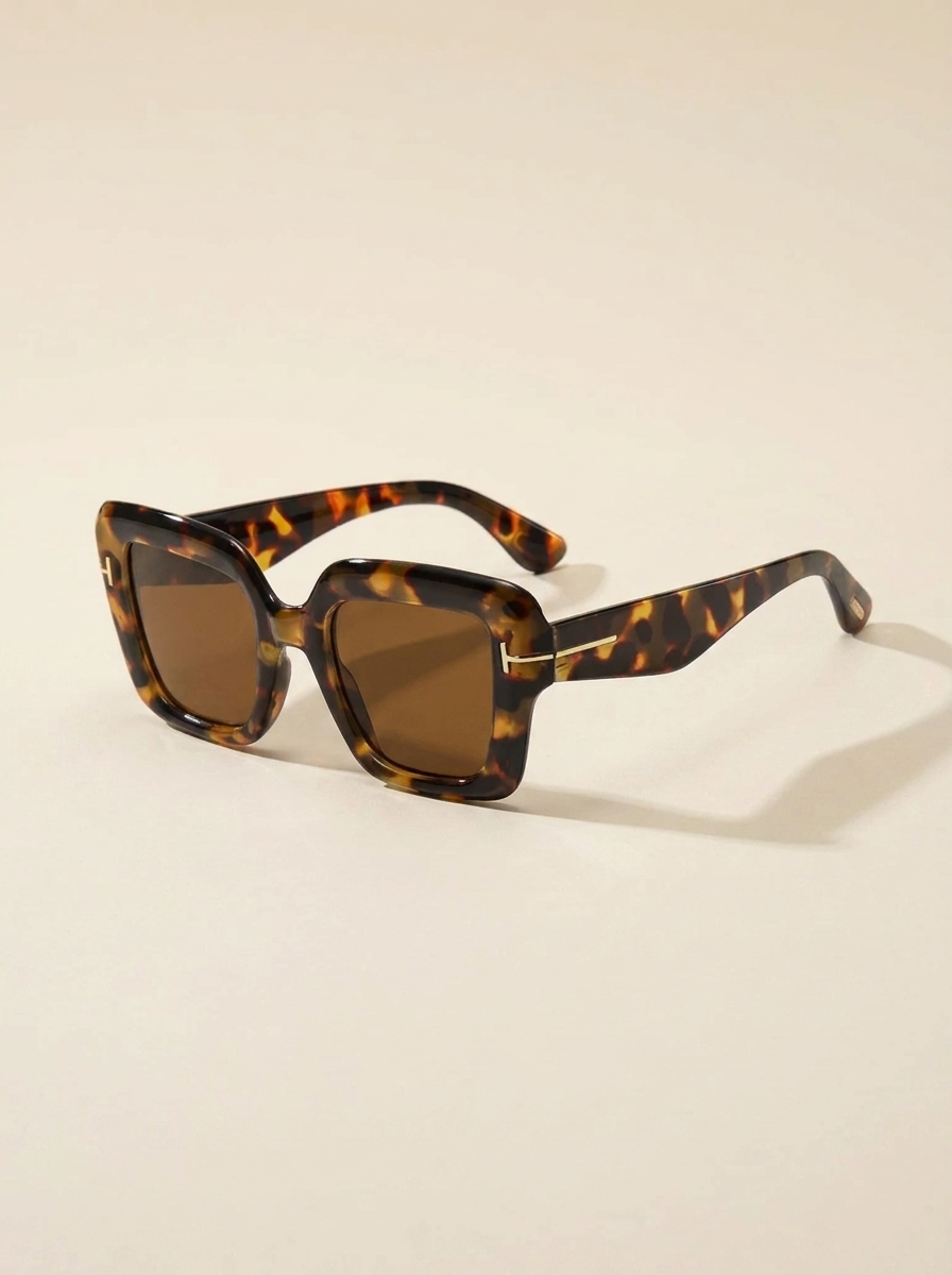 CleanGirlStore Square Sunglasses - Brown