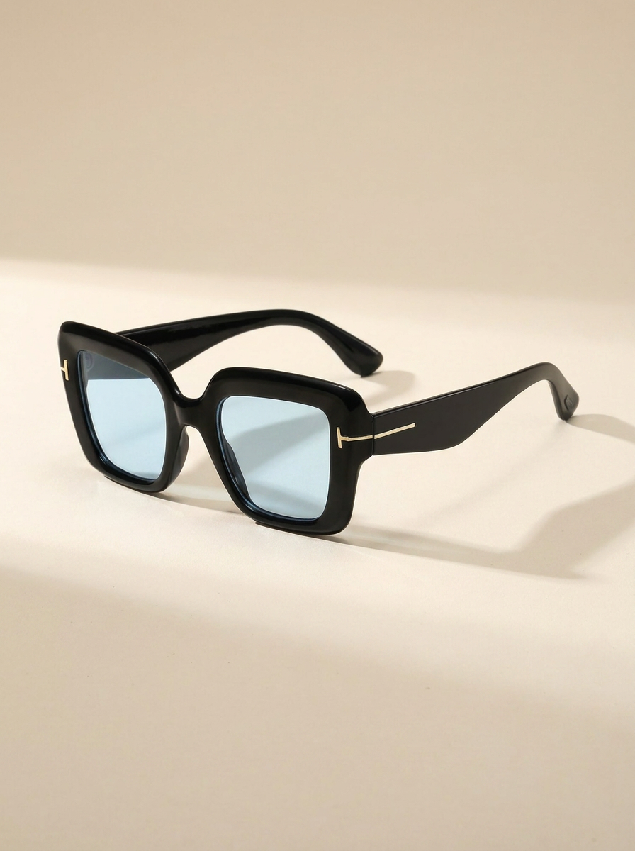 CleanGirlStore Square Sunglasses - Pastel Blue