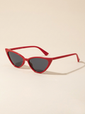 CleanGirlStore Polycarbonate Cat-Eye Sunglasses - Deep Red